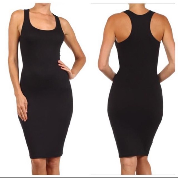 Black Basic Dress - Picture 2 of 5